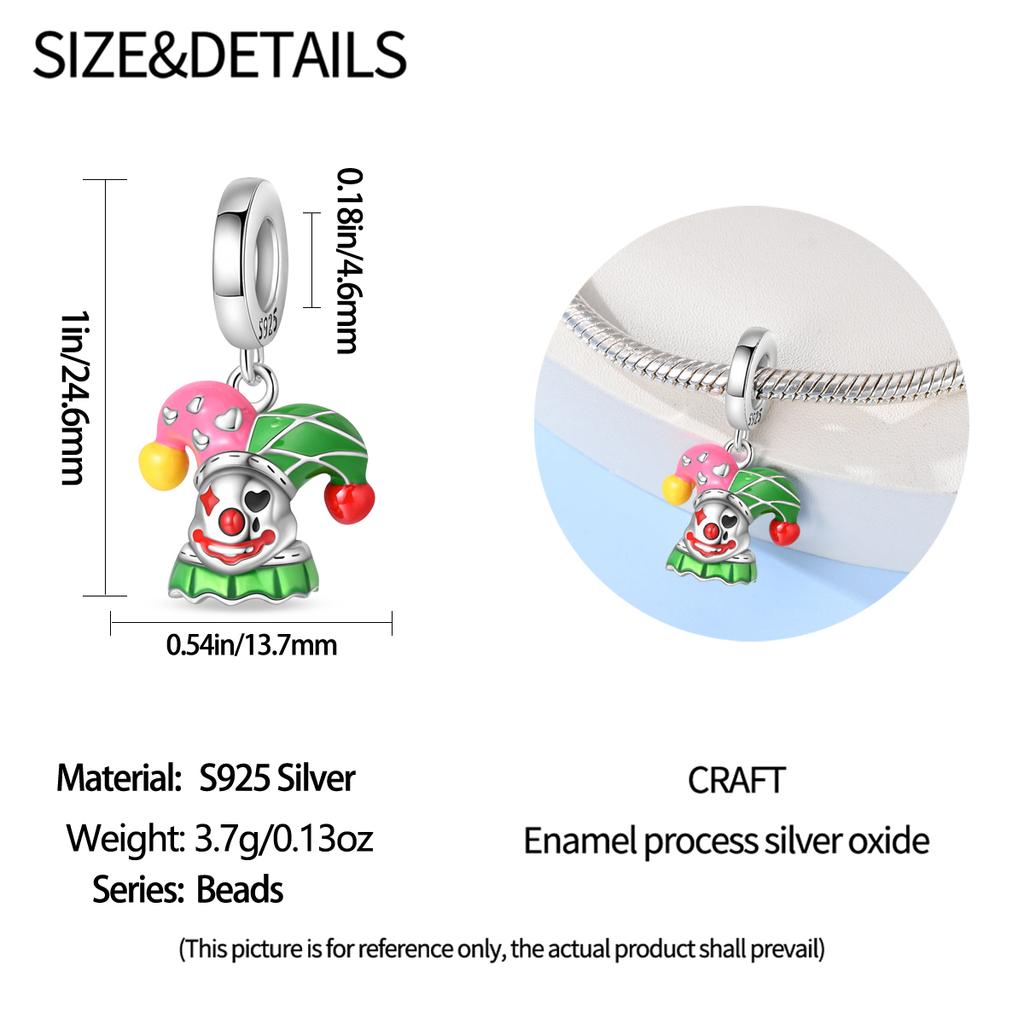 Authentic copper Charm Bead Charms Luxury Clown Circus Bead Charms Compatible With Bracelets Diy Women Making Delicate Gift