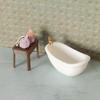 1:12 Scale Dollhouse Bathroom Set: Bathtub, Stool, and Accessories