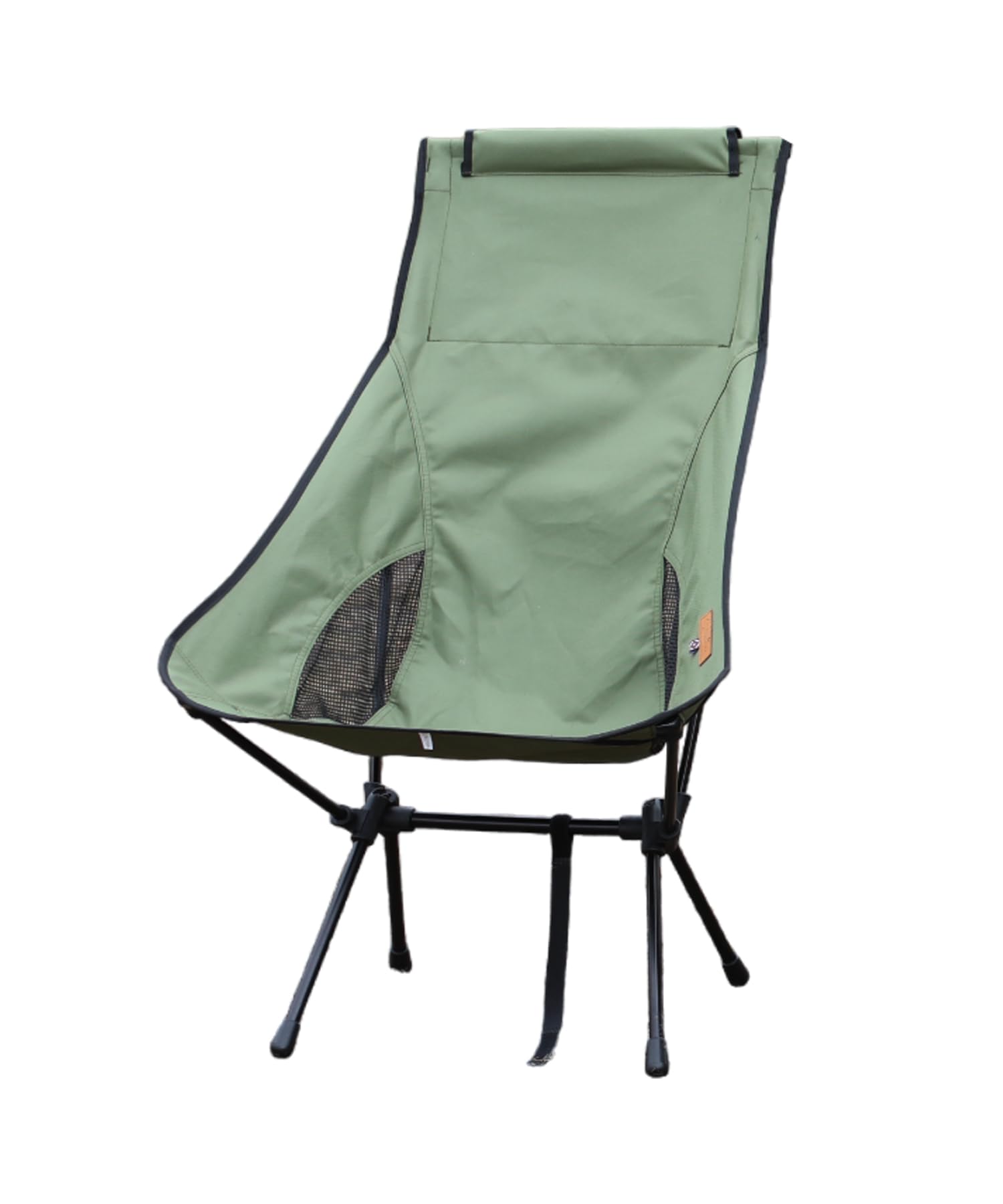 

S more Alumi High-Back Chair, Foldable, Compact, with Headrest and Storage Bag, Ultra-Lightweight, for Outdoor Camping (Green)
