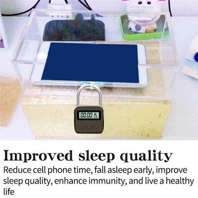 A89X Smart Time Lock LCD Display Electronic Timer Switch USB Rechargeable Timer Padlock Travel Electronic Timer-Qing