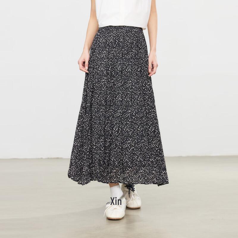 Elva  Island Summer Floral A-Line Skirt M