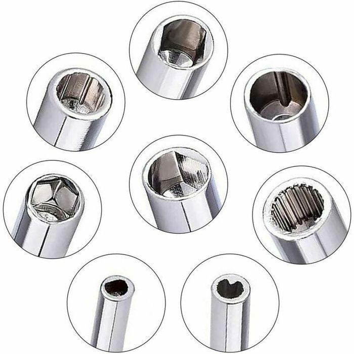 Ensemble d'outils carburateur - AIMOONSA - Pour moteurs à carburateur 2 temps - Kit 8 pièces - Acier inoxydable - Manche ergonomique
