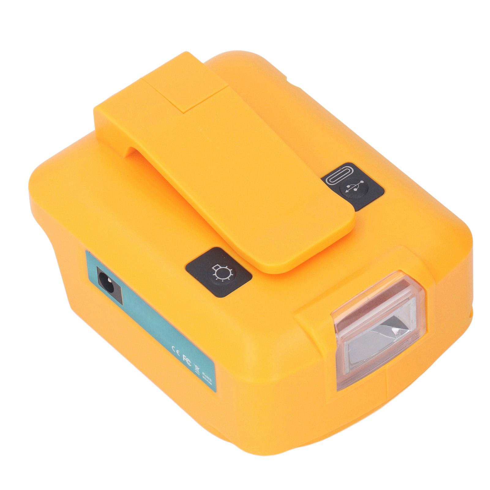 

Светодиодный аккумуляторный адаптер типа C USB-порт DC12V 2A Выходной преобразователь литиевой батареи для DCB180 DCB18