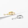 ANDYWEN 925 Sterling Silver Gold  CZ Piercing Huggies Clips Pendientes Drop Earring 2023 Fine Jewelry Gift