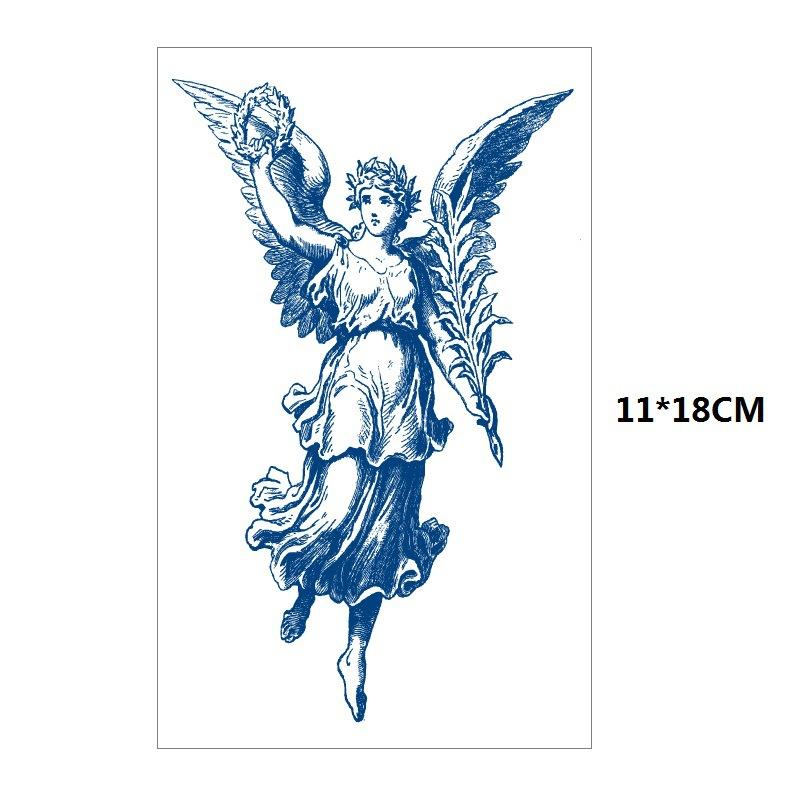 Herbs Gradual Change Jellyfish Planet Feather Snake Big Pattern Geisha Slowly Color Simulation Water Transfer Tattoo Sticker