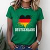 Women's Casual Short Sleeve T-Shirt Crew Neck Graphic Print Lightweight Soft Fabric Relaxed Fit Top for Everyday Wear