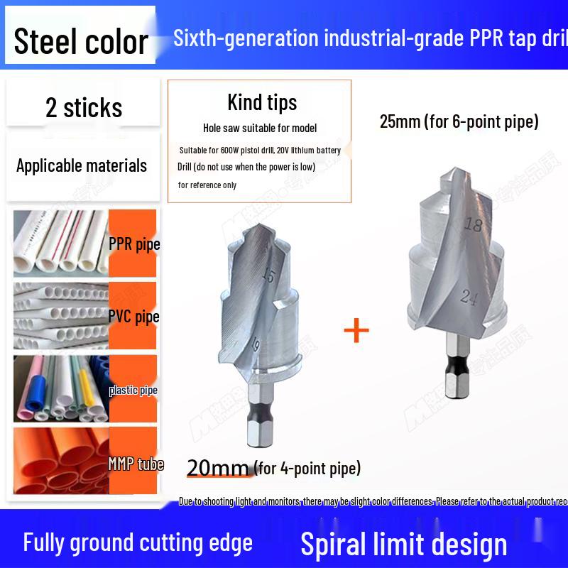 Hex Shank T-Handle Drill Bit and Pipe Reamer Hole Opener