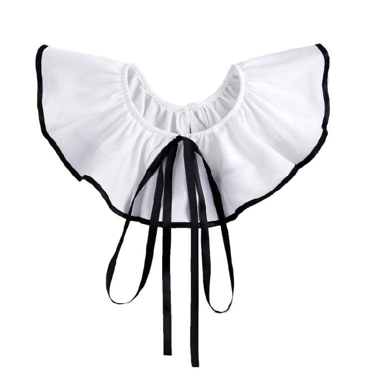 

MultiPurpose Detachable Collar Pleated Neck Shawl Faux Collar Neckpiece For Blouses Coats And Seasonal Outfit Enhancer 1