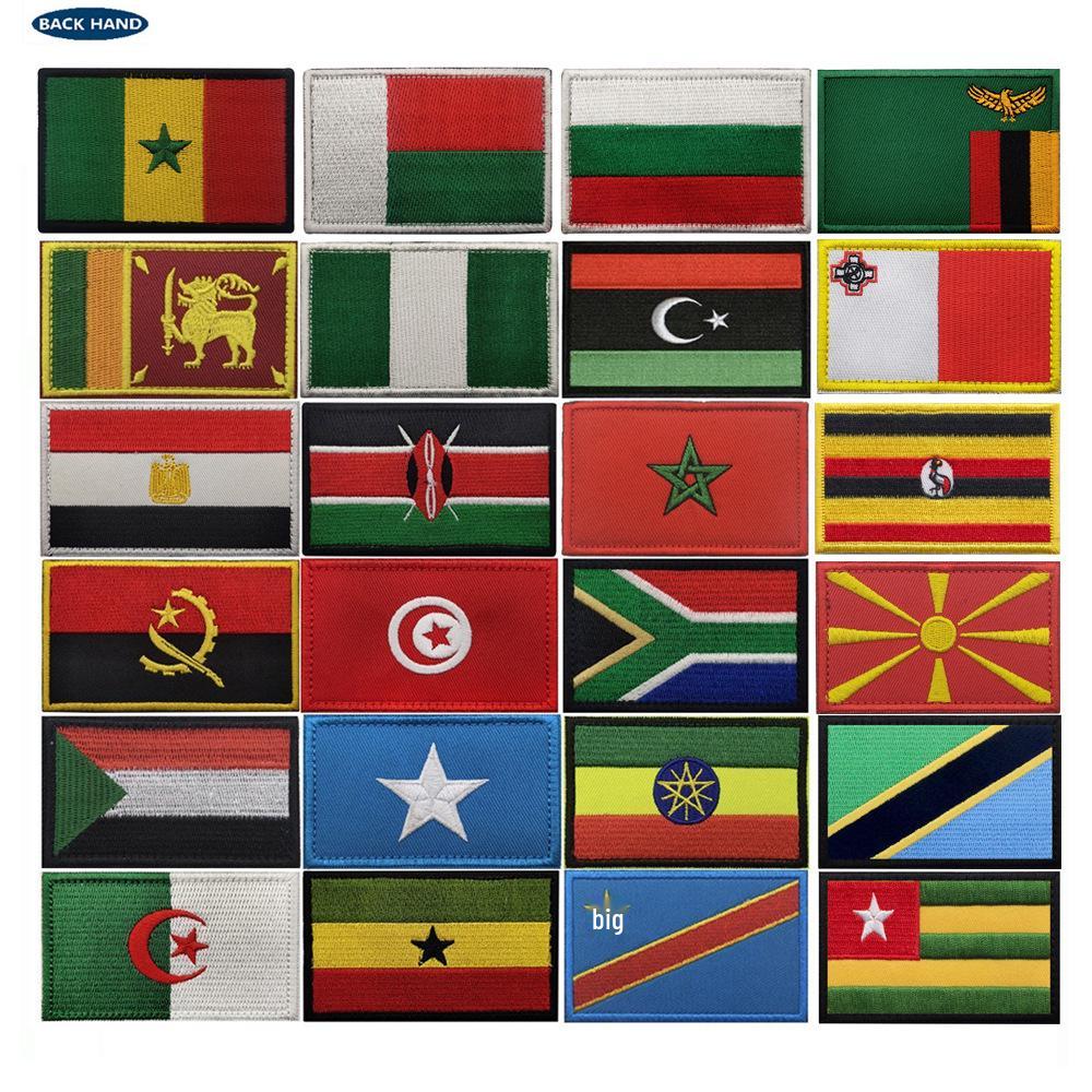 Toppa Toppa Bracciale Bandiera Nazioni Africane a Velcro (Sudafrica, Egitto, Kenya, Congo, Nigeria, Angola)