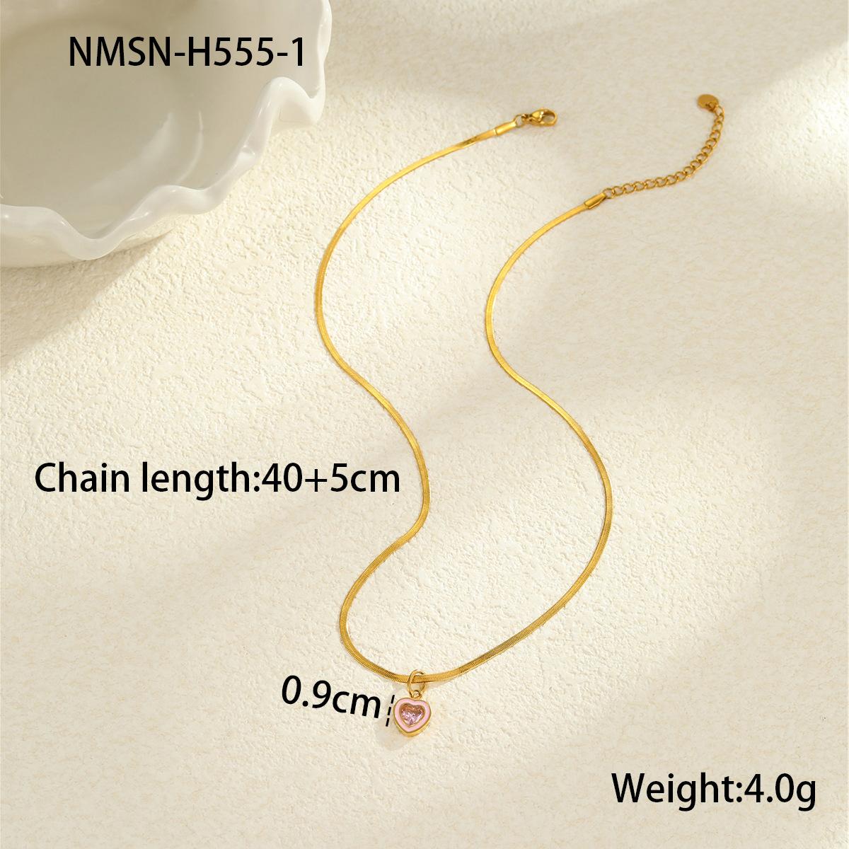 GEMCHIC Women s Colorful Zircon Pendant Necklace Titanium Steel Stainless Steel Chain 18K Gold Plated Minimalist Luxury Choker