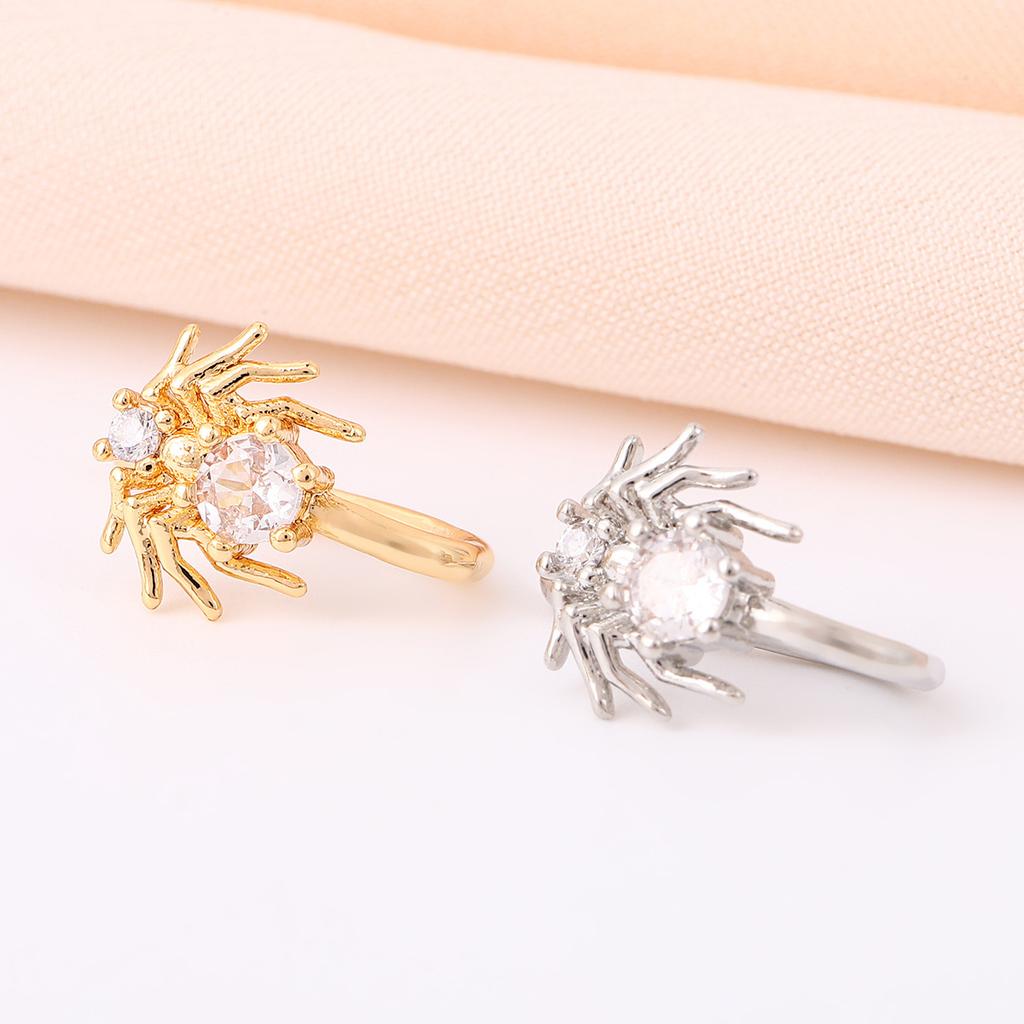 Bezbolestný Piercing Pavoučí Nosní Klip Měděný Mikro-Vykládaný Zirkon Kreativní Piercing do Nosu Osobnostní Niche Pavoučí Nosní Dekorace