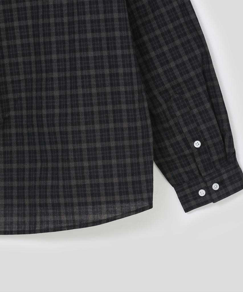 SLOW RECORD HOUSE Vintage Check Shirt_Black