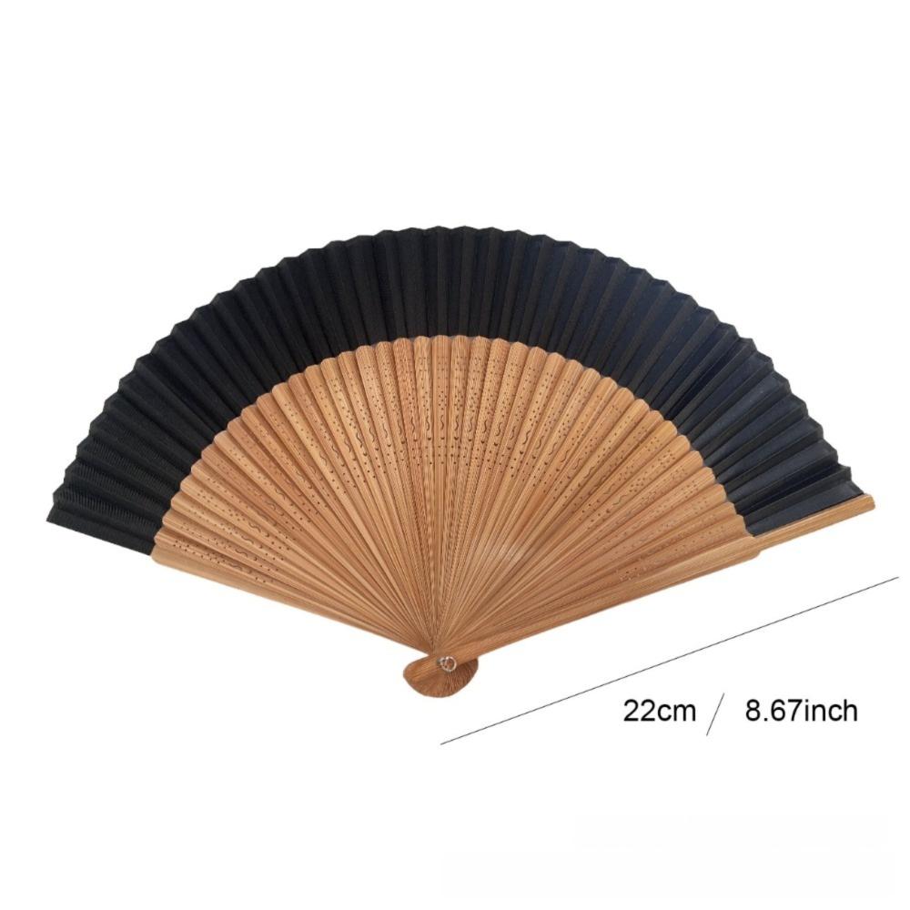 Portable Bamboo Folding Fan Foldable Short Folding Dance Folding Fan Simple and Elegant Decorative Bamboo Fan Catwalk