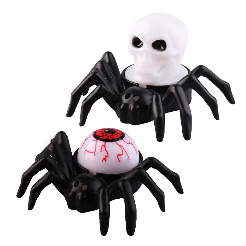 Halloween Spider Candle Light LED Plastic Candle Glowing Light Atmosphere Decoration Props Night Light