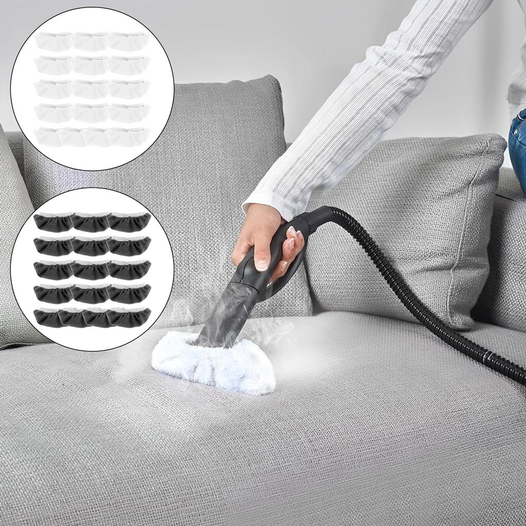 16 Stück Dampfmopp Ersatzpads, Dampfreiniger Mikrofaserlappen, Kleine Dampfmoppbezüge, Dampfschrubb Reinigungszubehör