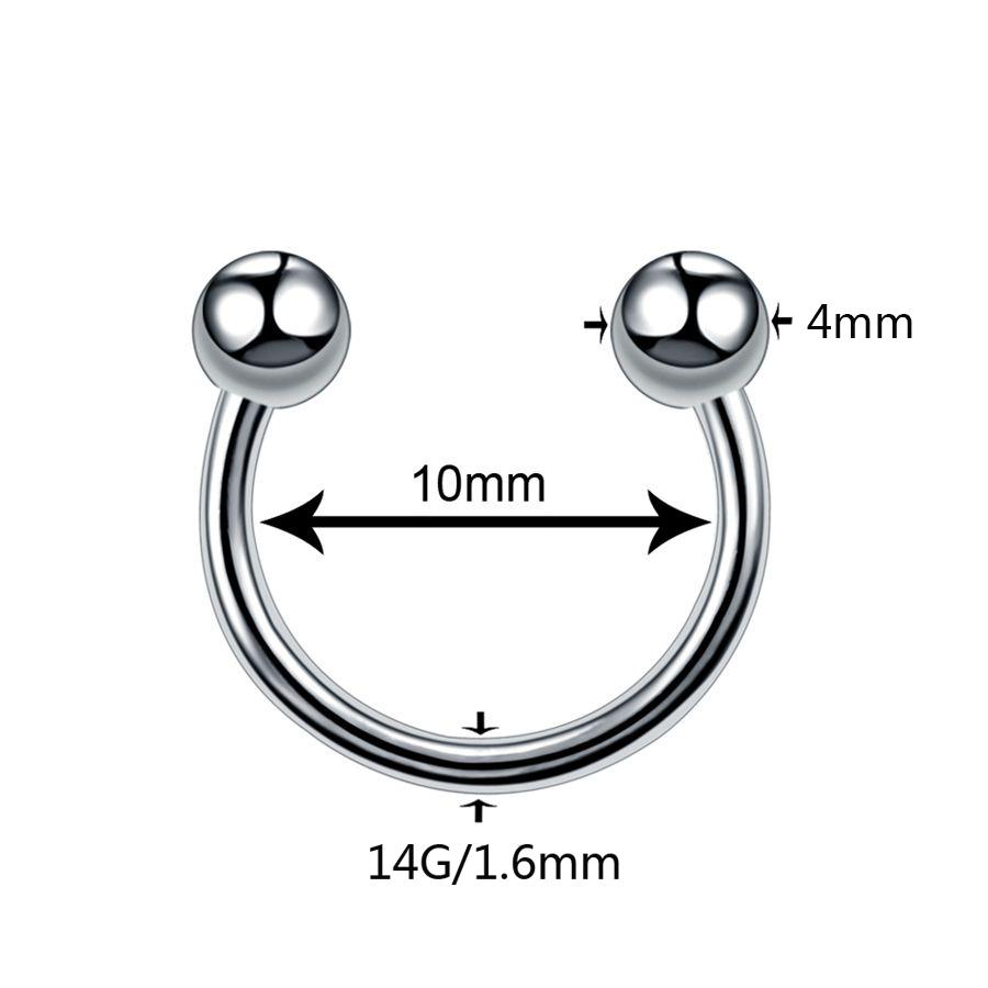 1PC G23 Titanium Nose Rings Lip Eyebrow Piercings Ear Septum Helix Cartilage Piercing Labret Nariz Septum Piercings Body Jewelry