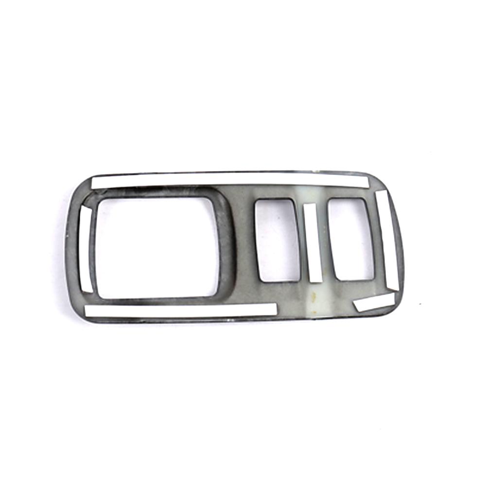 For Renault Kadjar 2015-2019 Head Lights Lamp Switch Button Decoration Cover Trim Carbon Fiber Silver Printed Interior Styling