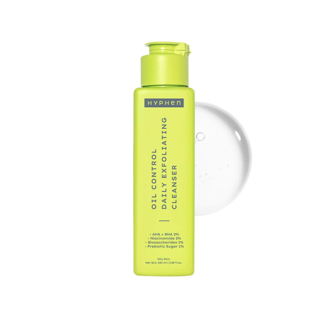 

Hyphen Матирующий гель для умывания с 2% AHA BHA и ниацинамидом для жирной кожи. Ежедневный отшелушивающий очищающий гель 100 мл