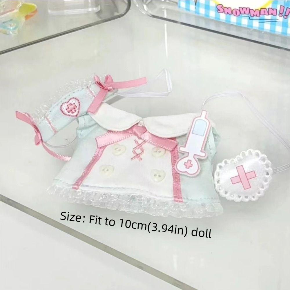 Outfit Changing 10CM Doll Clothes Pretend Play Doll Nurse Uniform  Doll Accessories