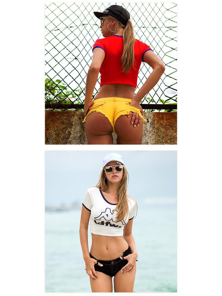 Horké Nové Letní Dámské Džínové Šortky s Nízkým Pasem pro Noční Klub & Bar - Sexy Dámské Oblečení