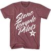 Stone Temple Pilots Vintage Bordo Melanj Tişört