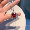 Jewelry Pendant Simulation Red Necklace Diamond Women'S Pendant Main Stone 10 * 12