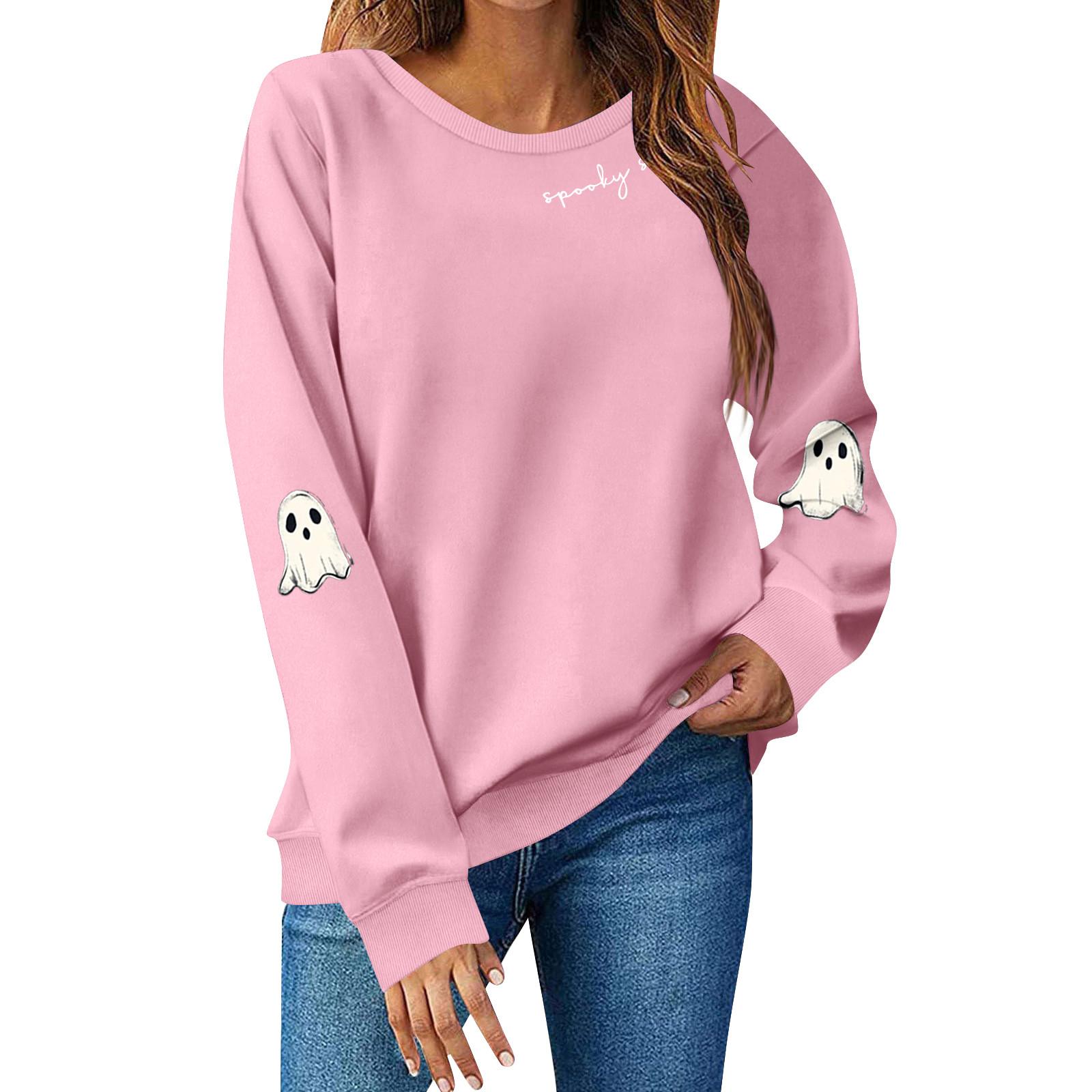 

Women s Sweatshirt Long Sleeve Casual Comfort Loose Lightweight Women s Sweatshirt M рожевий