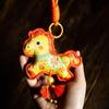 Year of the Horse Charm 2026 Cute Chinese Good Luck Pendant Embroidered Horse Sachet Ornament for Kids Friends Family Home