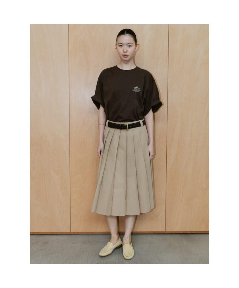 Diaepeocheo 90S Cotton Pleated Skirt Beige (Ta6227A05A)