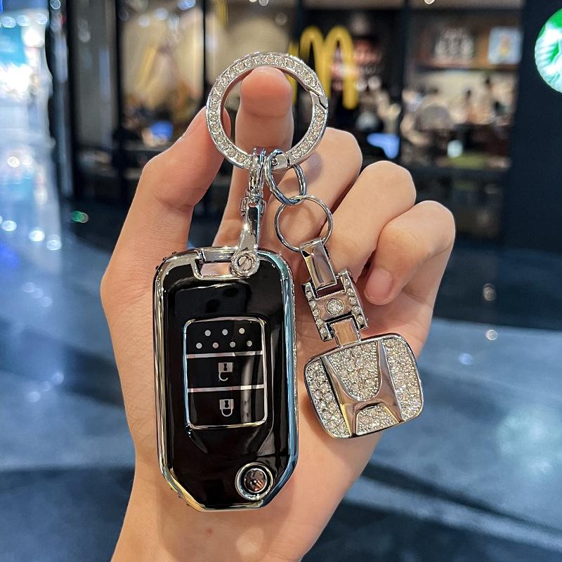 TPU Car Key Bag Case Cover Protector Shell For Honda Civic HRV CRV XRV CR-V Crider Odyssey Pilot Fit Accord Keychain Accessories BO8