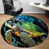 1pc Sea Turtle Print Chair Carpet for Office, Soft Comfortable Mat For Office, Living Room, Bedroom, Machine Washable Carpet yy251112078