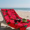 Playful Strawberry Pattern Oversized Microfiber Beach Towel Sand Proof Quick Dry, Absorbent for Swimming Pool Travel Camping