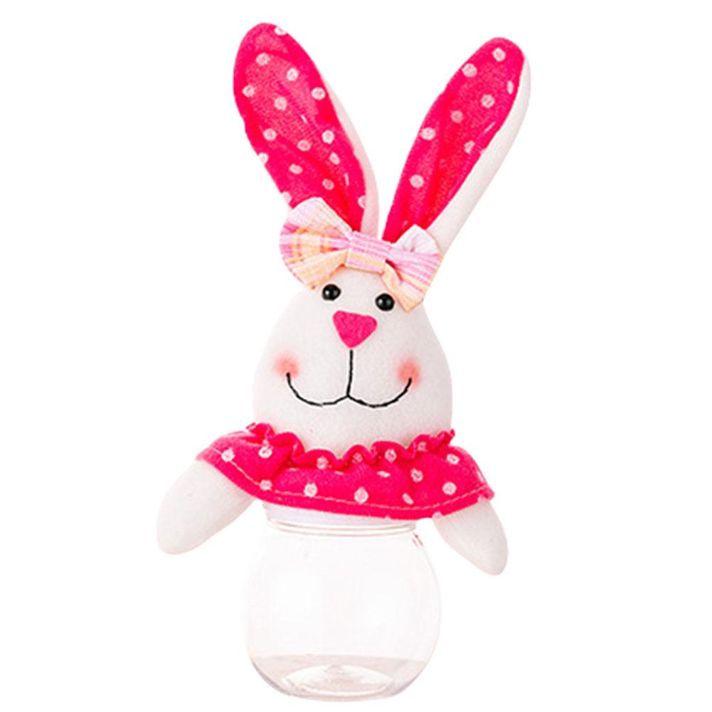 1-6pcs Easter Bunny Candy Box Transparent Jar Easter Gift Box Storage Container For Easter Basket Stuffers & Decorations
