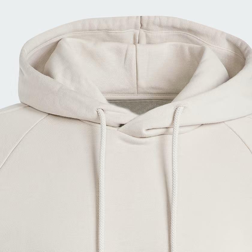 Adidas The Safe Place Hoodie Solid Logo Loose Long Sleeve Hooded Sweatshirt Men Hoodies Beige IS7489