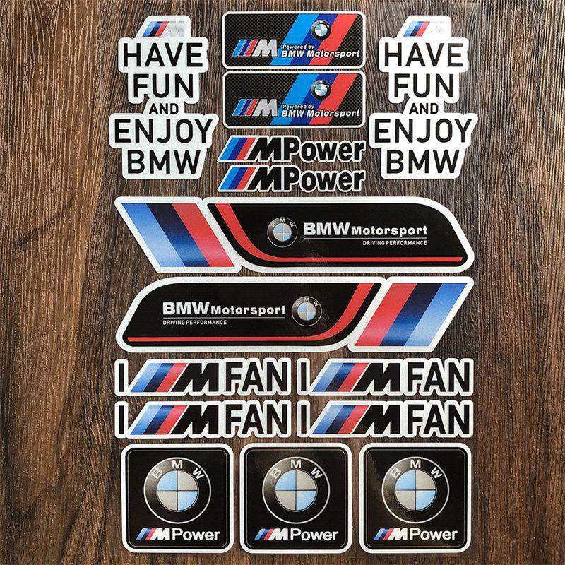 kfwhl7 Reflective Stickers for BMW Motorcycles - Helmet Decals with BMW Logo for G310GS/S1000RR/1200GS