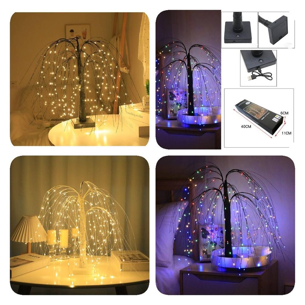 Led Rgbw Weeping Willow Lights Christmas Fairy Lights Bonsai Tree Table Lamp