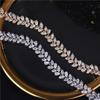 2026 European and American New Fashion Trend Accessories Women's Creative Bracelet Simple Zircon Leaf Bracelet