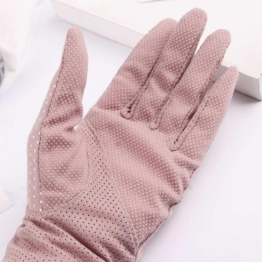 Summer Women Breathable Stretch Anti Uv  Sunscreen Gloves Lace Gloves Driving Glove