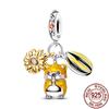 New Charms Copper Cute Animal Pets Charm Beads Fit Snake Chain Bracelet Necklace Women Diy Jewelry