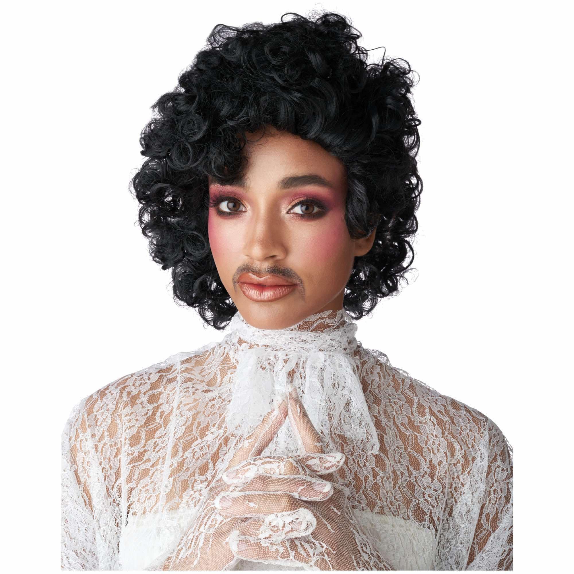 

California Costumes Парик 80-е Принц Рокер Черный Кудрявый 7221-210