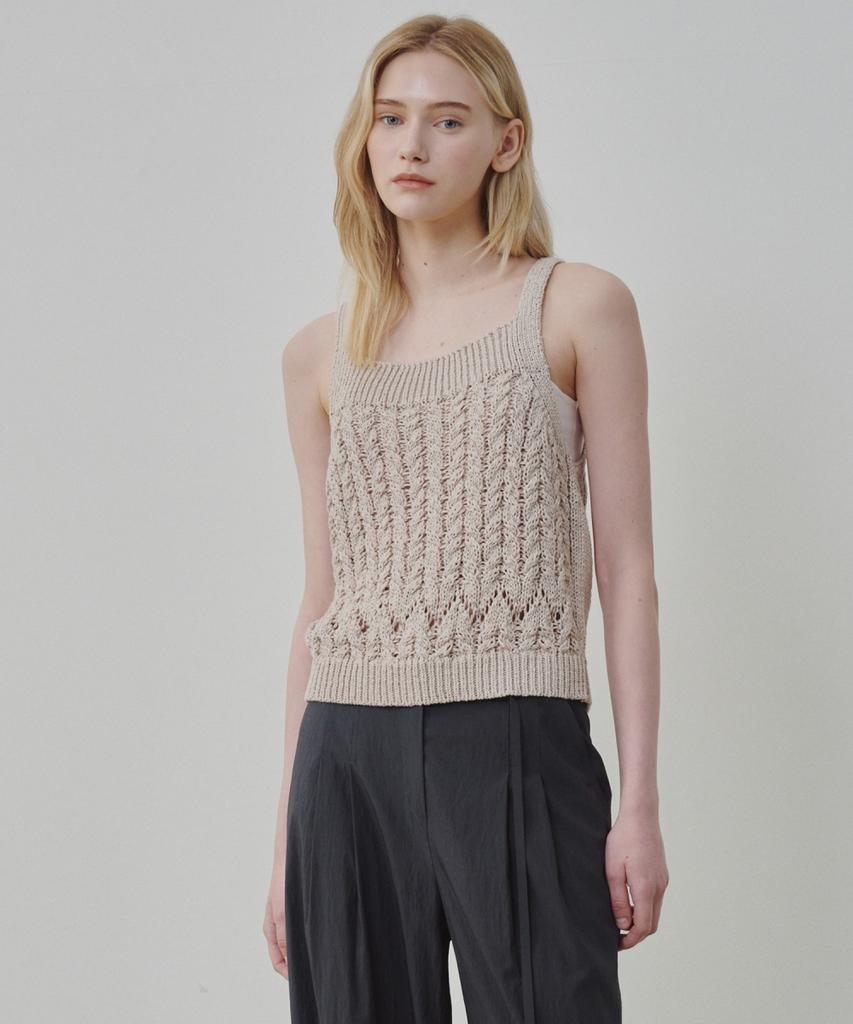 Ollibeudeollibeu Cable Sleeveless Knitwear Oh6Mp6810