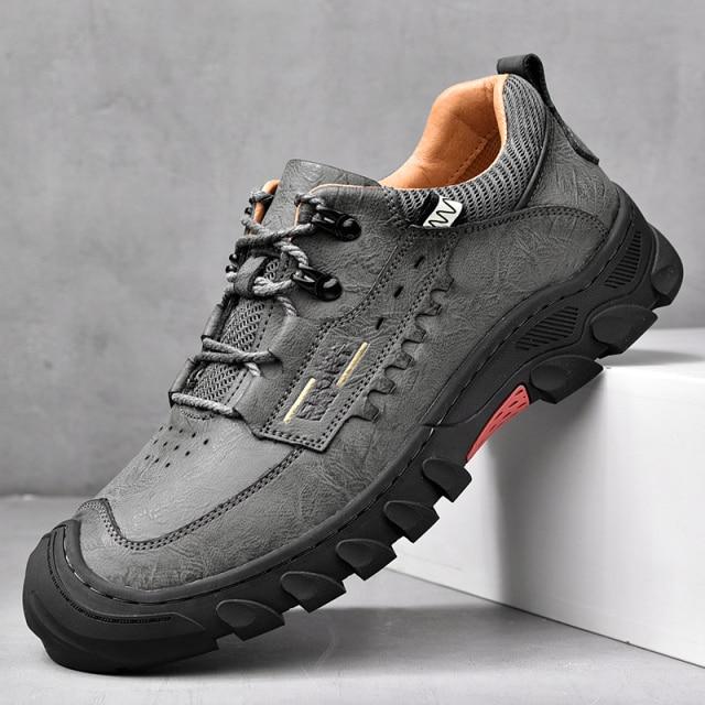 Genuine Leather Shoes Men Lace Up Outdoor Wear -Resistant Work Shoes Casual Sneakers Men Footwear Autumn Shoes Men Zapatos Hombre