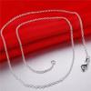 Wholesale 5pcs/lot 925 Sterling Silver Chain necklace,Fashion Men/Women DIY Jewelry Rolo Chain 1mm Necklace 16 18 20 22 24"