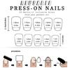 24pz Unghie Finte Press On French Tip Quadrato Corto Unghie Finte Acriliche Lucide Unghie da Incollare Facili da Usare Per un Look Alla Moda