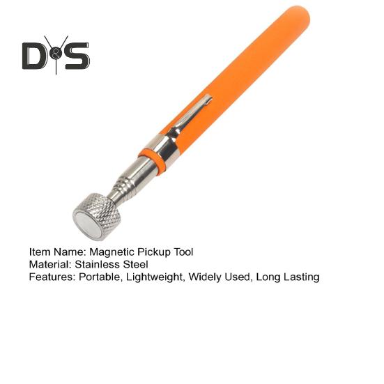 Telescopic Magnetic Pickup Tool with Pocket Clip Compact Size Portable Widely Used Handheld Extendable Magnet Stick Gear