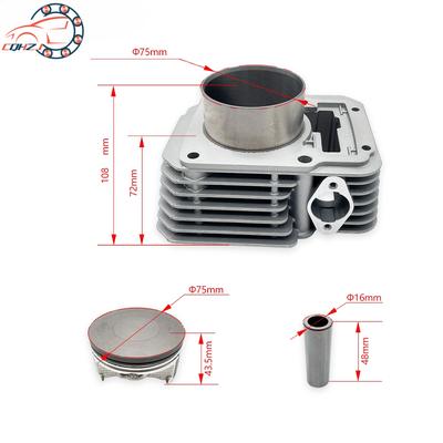 CQHZJ Motorcycle Engine Cylinder Kit Cylinder Block Cylinder Gasket Piston Ring Kit For ZONGSHEN PR300 ZS175FMN Engine Parts