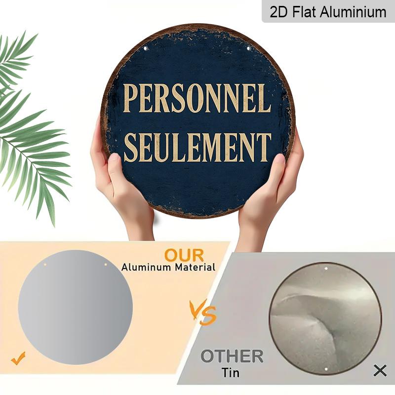 2D Flat Aluminum Vintage French-style Signage Wall Decoration, Available in Various Sizes. Suitable for Cafes, Living Rooms, Kitchens, Bars