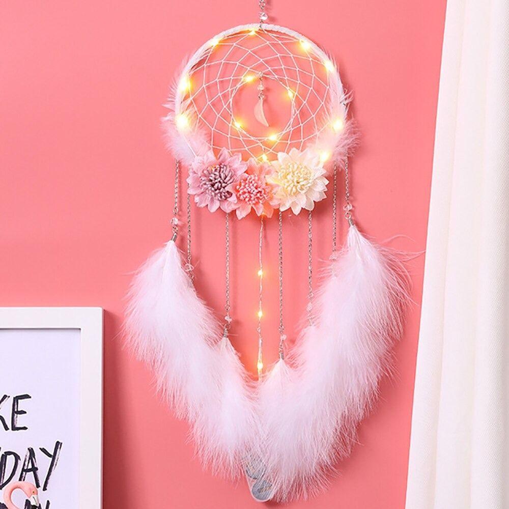 

Creative Dreamcatcher Chimes Feather Wind Chime Home Pendant Craft Feather Dream Catcher Girl