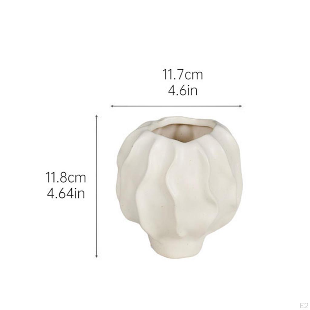 Ceramic Vase Flowerpot Houseplant Holder Photo Prop Ornament Desktop Simple for Bedroom Hallway