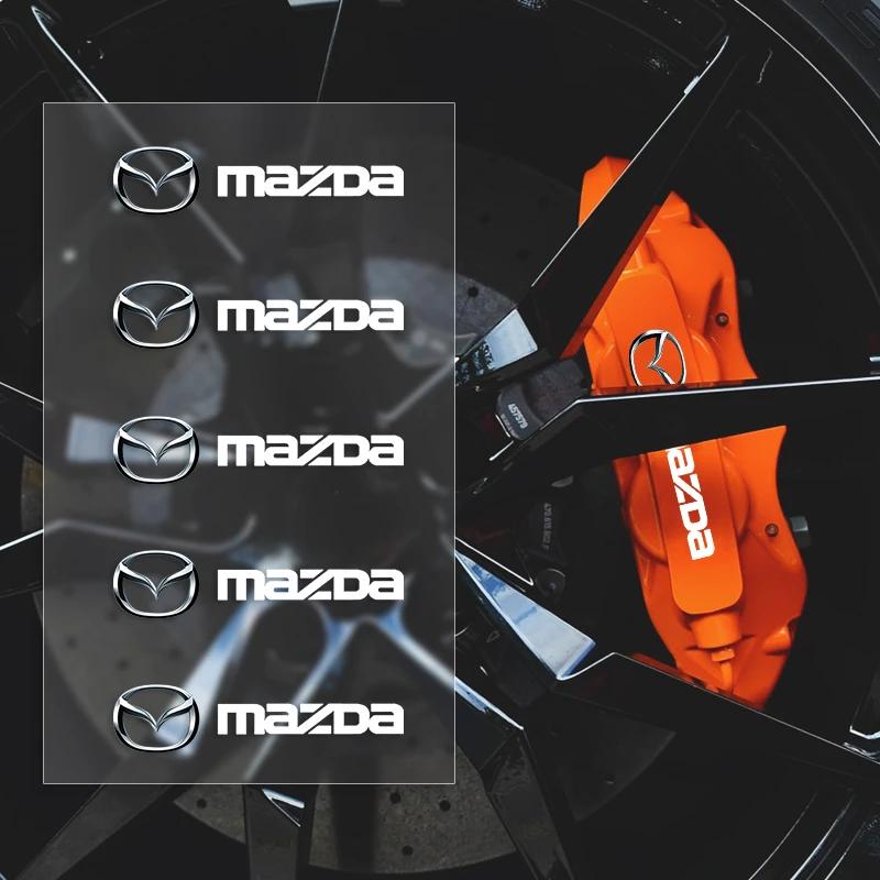 Car Brake Caliper Badge Decoration Sticker For Mazda ATENZA Axela 5 6 323 626 RX8 CX6 CX-5 CX4 MX3 MX5 Ms M3 M6 Car Accessories nh1